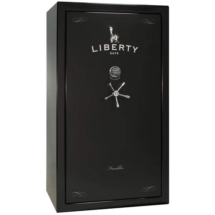 Franklin Series | Level 5 Security | 110 Minute Fire Protection | 50 | DIMENSIONS: 72.5"(H) X 42"(W) X 27.5"(D*) | Black Gloss | ProFlex Modular Shelving - Closed Door